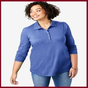 LONG SLEEVE PLUS SIZE POLO